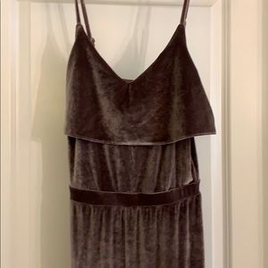 Velvet pant romper